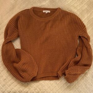 American Eagle Outfitters Rust Knit Sweater